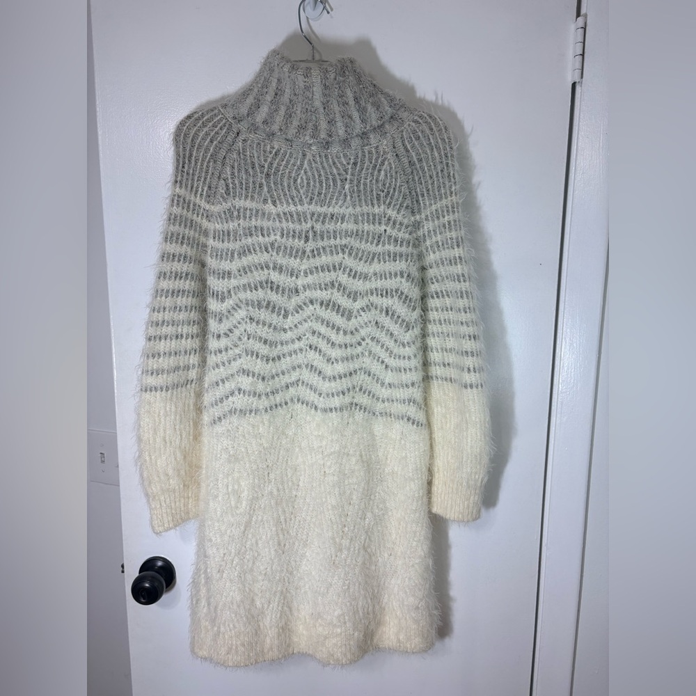Anthropologie Sleeping on Snow Wool Alpaca Blend Shelby Eyelash Sweater Dress M - Picture 8 of 12